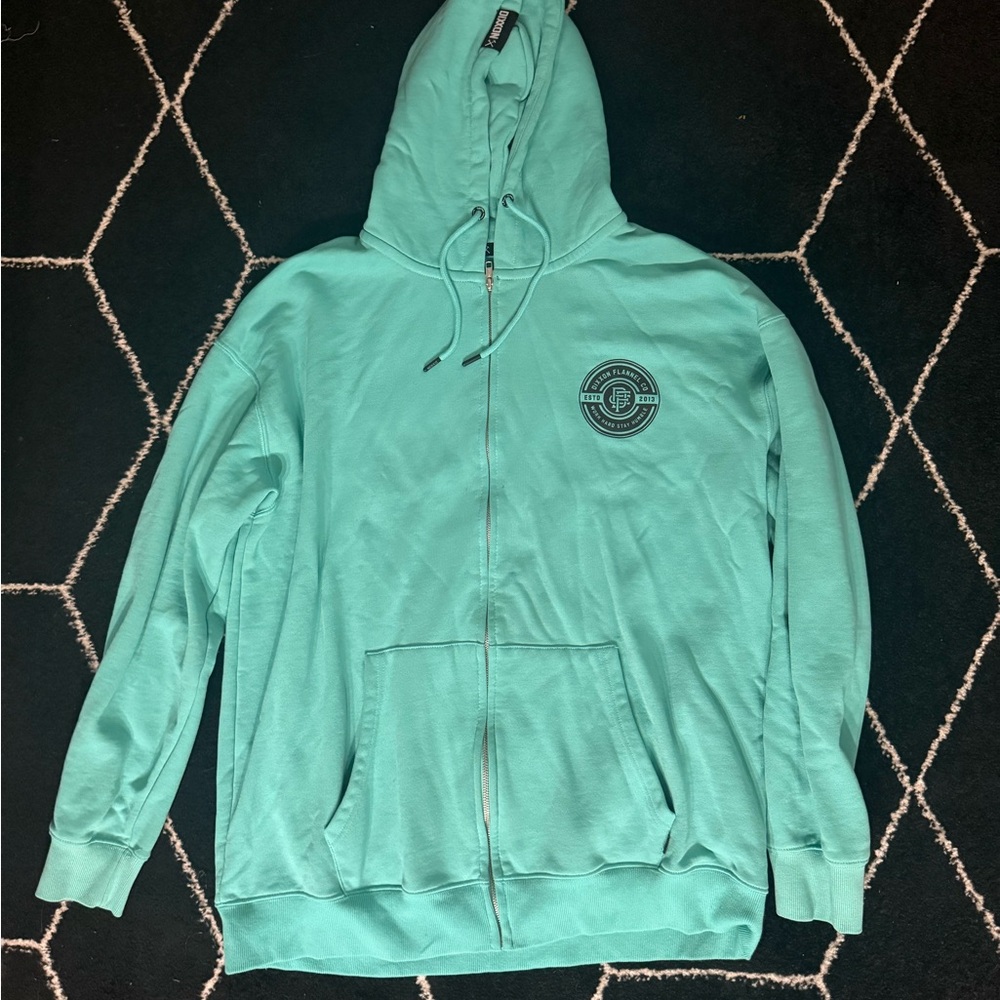 Mint Green Dixxon Zip-Up Hoodie